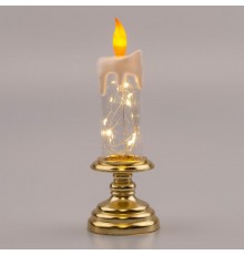 Новогодний декоративный светильник Свеча  EGNDS-03  теплый белый, 10 диодов , h 20 см, 2*ААА, IP20  Б0051934  ЭРА