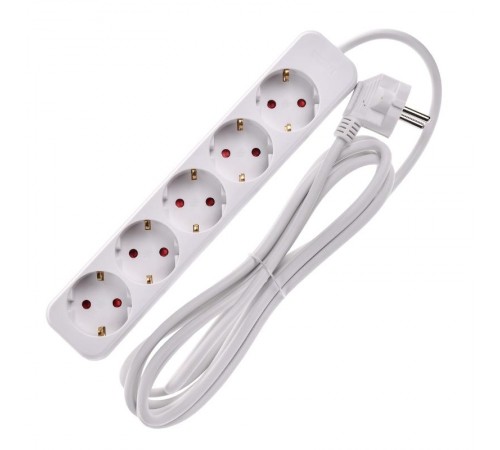 UMA Удлинитель У05 5 мест 2P+PE 3м 3х1мм2 10А белый   UM-YP10-10-05-03-Z-K01  IEK