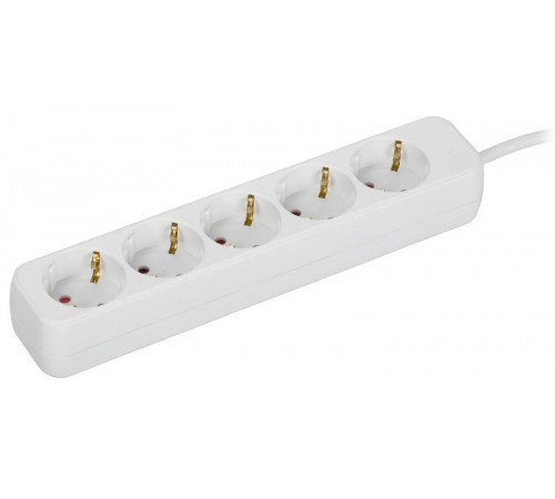 UMA Удлинитель У05 5 мест 2P+PE 3м 3х1мм2 10А белый   UM-YP10-10-05-03-Z-K01  IEK