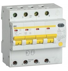 Выключатель автоматический дифференциального тока АД14S 4п 63А C 300мА тип AC (5 мод)  MAD13-4-063-C-300  IEK