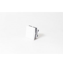 Выключатель одноклавишный 45х45 белый, с безвинтовым зажимом  200005  SPL