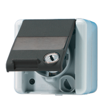 Штепсельная розетка SCHUKO с замочным механизмом для накладного монтажа IP44  820NAWSL  Jung