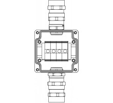 Коробка клеммная Ex из GRP; 1 Ex e IIC T5 Gb / Ex tb IIIB T95°C IP66;Клеммы 35 кв.мм -4 шт.; А, С: ввод d15-24мм D20-31мм под бронир-ныйкабель Ni -