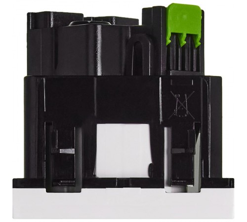 Розетка с заземлением, безвинтовые зажимы - без шторок 16А 250В - 45°- 2 модуля - белый  4521058  Daccord