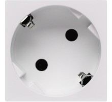 Розетка с заземлением, безвинтовые зажимы - без шторок 16А 250В - 45°- 2 модуля - белый  4521058  Daccord