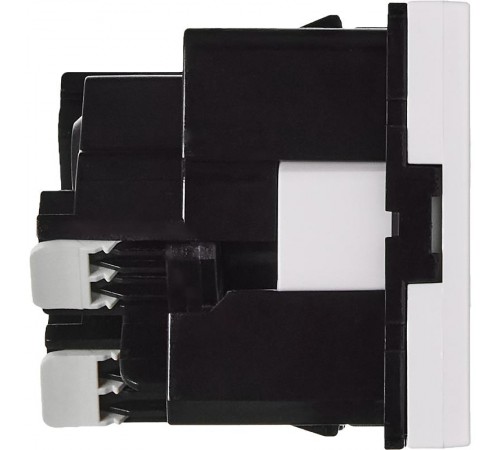 Розетка с заземлением, безвинтовые зажимы - без шторок 16А 250В - 45°- 2 модуля - белый  4521058  Daccord