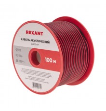 Кабель акустический, 2х0.75 мм, красно-черный, 100 м.  01-6104-3  REXANT