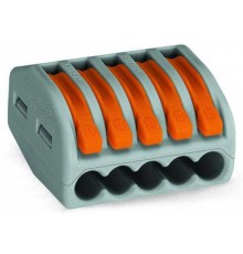 Клемма универсальная 5-проводная 0.08 - 2.5 (4)мм.кв. (уп/40шт)  222-415  WAGO