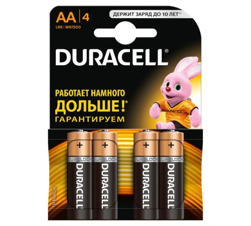 Элемент питания Duracell LR6-4BL BASIC  Б0026815  Duracell