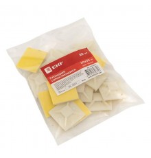 Площадка самоклеящаяся (30х30мм.) белая (20шт.) PROxima plc-30x30-r  EKF