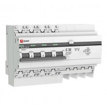 Выключатель автоматический дифференциального тока АД-4S 4п 32А C 100мА тип AC (8 мод.) PROxima (электронный,)  DA4-32-100S-pro  EKF