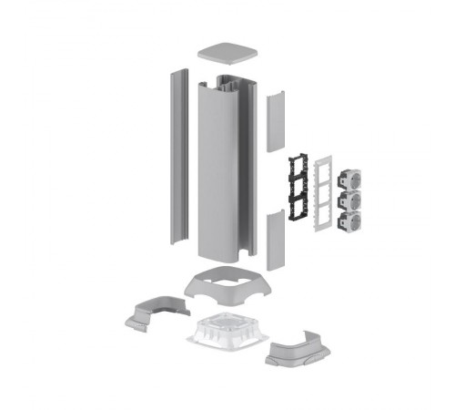 Миниколонна алюминиевая, 0.5м, цвет серый муар, RAL 9006  19554  DKC