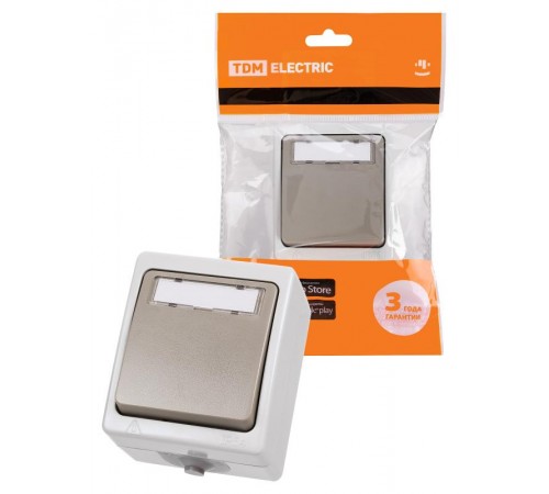 Кнопка звонковая с полем для надписи IP54 6A "Вуокса"   SQ1803-0006  TDM