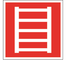 Знак безопасности BL-1515.F03"Пожарная лестница"  a13225  Белый свет