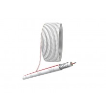 ЭРА Кабель коаксиальный SAT 50 M,75 Ом, CCS/(оплётка Al 75%), PVC, цвет белый, бухта 100 м,  Б0044607  ЭРА