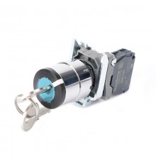 Переключатель SB4 в сборе модульный 22мм 2 позиции с фиксацией ключ 1пол 1НО  SB4BG21  SE