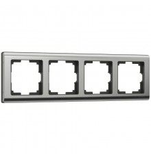 W0041602/ Электроустановочные изделия - Рамка на 4 поста (глянцевый никель)