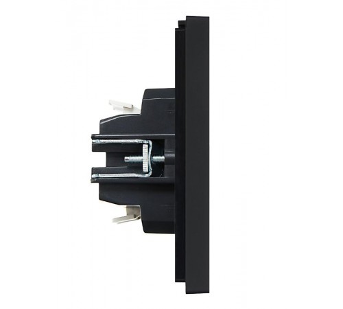 FORTE&PIANO Выключатель 1-клавишный перекрестный 10А FP112 черный  FP-V13-0-10-1-K02  IEK