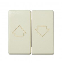 Двухклавишный кнопочный выключатель для жалюзи c блокировкой 10A 250В цвета слоновая кость S27  27332-32  Simon