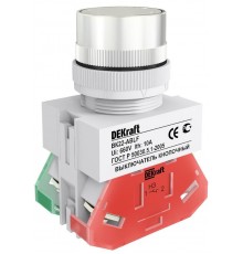 Выкл. кноп. ABLF 22 мм Цвет:БЕЛЫЙ 220В ВK-22   25011DEK  DEKraft
