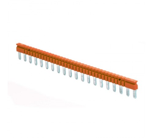 20-ти полюсная шинная перемычка для колодки с винт. клеммами IRK, 36A, 250V, оранжевый цвет  IRK-AB-04  DKC