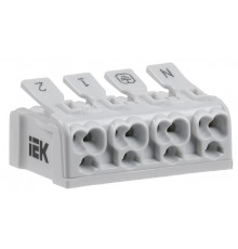 Клемма пружинная соединительная КСП4-2L+N+PE  UKZ-B06-4P-F0-E0-10  IEK