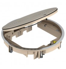 Лючок GRAF9-2 U, IP65 (для 12xModul45 в 3xUT4, напольный люк, серебристый, бежевый)  7405754  OBO Bettermann