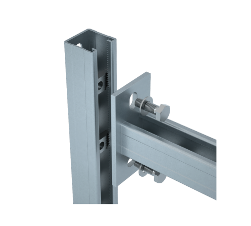 Cтрат-консоль одиночная усиленная 41х41 L900 s:2,5 мм  KSSU41-900  КМ-профиль