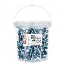 Саморез КР ZP св. 5,5х76 (100 шт) - ведро ( 1,275 кг)  104756  Tech-KREP