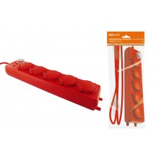 Удлинитель силовой Уз16-05В  (с крышками IP44, выключатель, 5 мест/5м ПВС 3х1,0)  SQ1302-0016  TDM