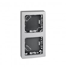 Simon 73 Рамка вертикальная, 2 поста, 75*146мм, S73 Loft, алюминий  73621-63  Simon