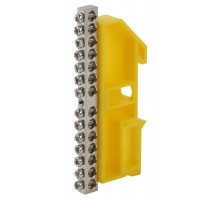 Шина PE "Земля" на на DIN-изол ШНИ-6х9-14 никелированная Д-Желтый (10/250/9000) NO-222-94-1  Б0044143  ЭРА