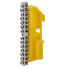 Шина PE "Земля" на на DIN-изол ШНИ-6х9-14 никелированная Д-Желтый (10/250/9000) NO-222-94-1  Б0044143  ЭРА