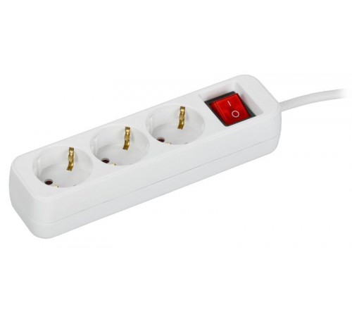 UMA Удлинитель У03К 3 места 2P+PE 3м 3х1,5мм2 16А белый   UM-YP10-16-03-03-ZK-K01  IEK