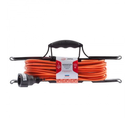 Удлинитель силовой UFx-1e-3x1-10m на рамке с заземлением 1 розетка 10м ПВС 3х1мм2  Б0048665  ЭРА