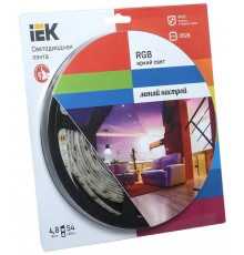 Лента светодиодная LSR-3528RGB54-eco 4,8Вт 12В RGB IP65 5м  LSR1-3-054-65-1-05  IEK