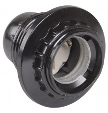 Патрон с кольцом карболитовый Е27 черный (50 шт), стикер на изделии Пкб27-04-К11  EPK11-04-01-K01  IEK