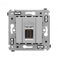 HDMI розетка одинарная в стену, тип А-А, "Avanti", "Закаленная сталь"  4404253  DKC