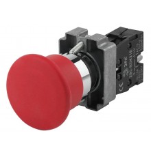 Кнопка управления LAY5-BC41"Грибок"  красная 1з (20/200/3200)  Б0045642  ЭРА