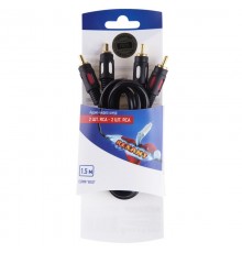 Шнур 2RCA - 2RCA 1.5М (GOLD)  06-3043  REXANT
