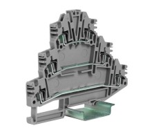 HLD.2/GR пружинный зажим трех-уровневый 2,5 кв.мм, серый  ZHL200GR  DKC