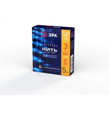 Гирлянда светодиодная  Нить 5 м синий свет,  ENIN -5NB   на эл.пит.АА IP20 (100/2500)  Б0047962  ЭРА