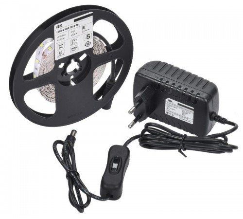 Комплект светодиодной ленты DIY (2835W60-4,8-IP20-12В 5м + др. + выкл.)  LSR1-2-060-20-1-05-S1  IEK