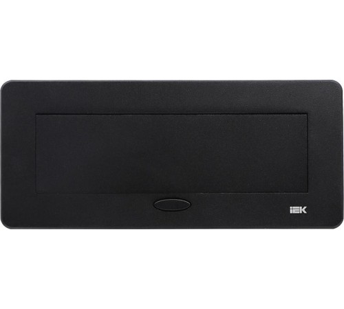 PRIMER Блок розеточный с выдвижной крышкой 6 мод. (45*22,5мм) черный  PM-BR51-06-O-K02IEK