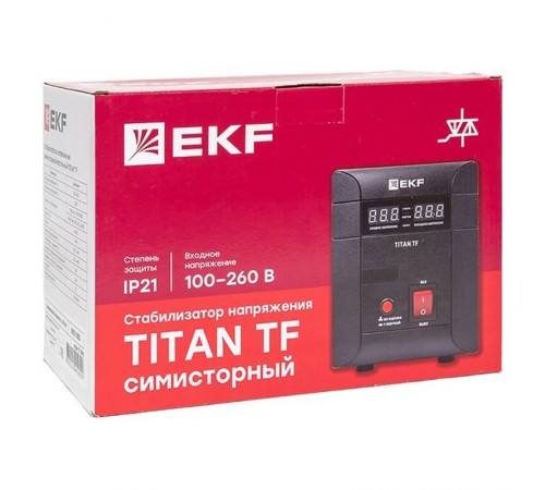 Стабилизатор напряжения электронный напольного исполнения модернизированый TITAN -TF-500  stab-TF-500 EKF