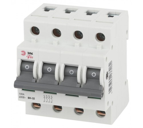 Выключатель нагрузки модульный (мини-рубильник) Pro ВН-32 4P 100A (3/45/1260) Pro  Б0048890  ЭРА
