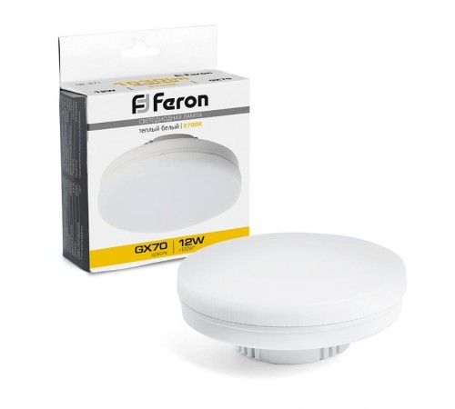 Лампа cветодиодная, (12W) 230V GX70 2700K, LB-471  48300  FERON