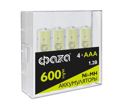 Аккумуляторная батарея  AAA  600мАч Ni-MH Box-4  .5059740  ФАZA