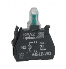 Световой блок OptiSignal D22 A45-LB-VB3 зеленый 24VACDC ZBVB3 332206 КЭАЗ
