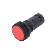Кнопка SB7 моноблочная 22мм красная с возвратом, пластик, 1НЗ, IP65  SB7NA42  SE